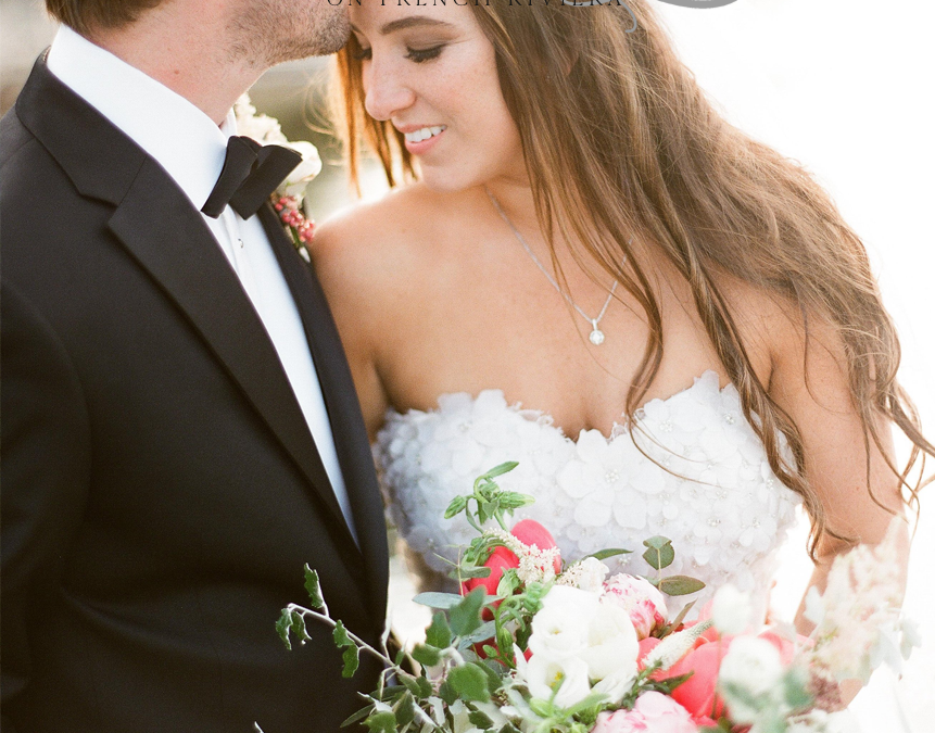Azur & Coral destination wedding on French Riviera | Style Me Pretty